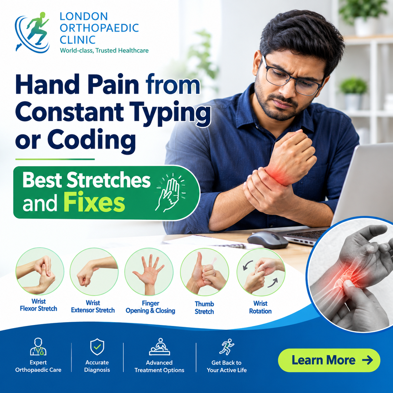 Hand Pain from Constant Typing or Coding: Best Stretches and Fixes